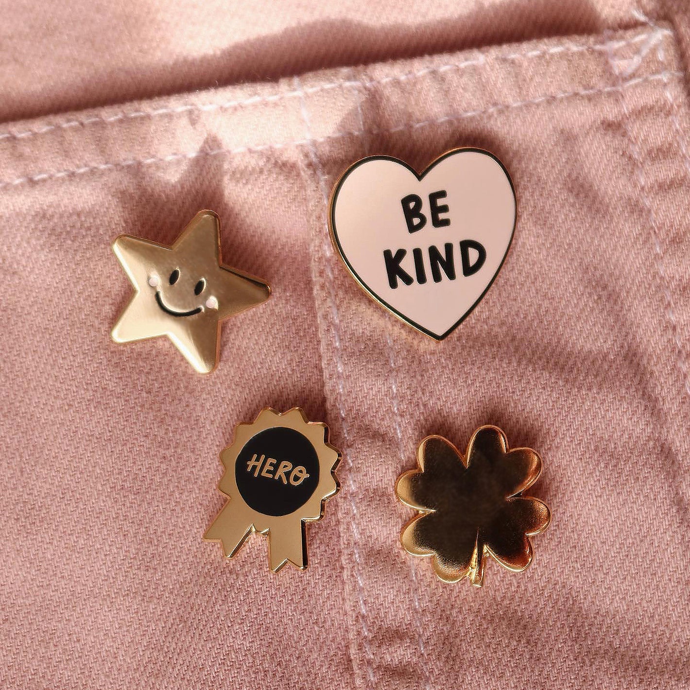 Gold Star, Be Kind, Hero, Clover