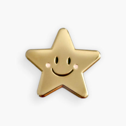 Gold Star Enamel Pin Badge - daniwhitedesign