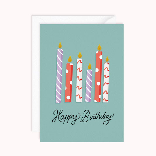 Happy Birthday Candles Card - daniwhitedesign