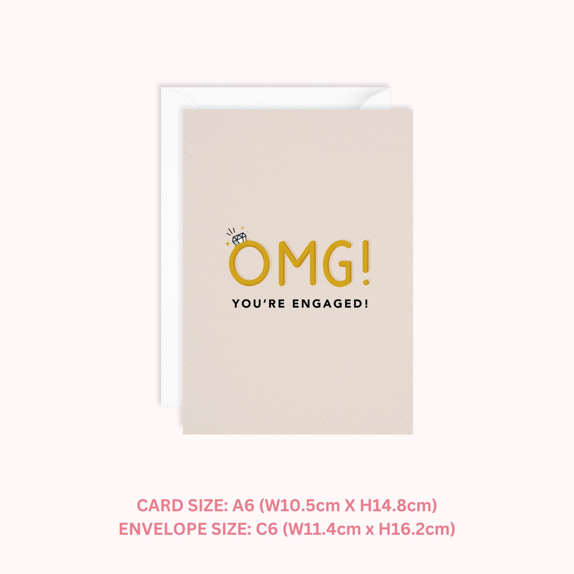 OMG You're Engaged Card - daniwhitedesign